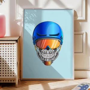 Ski Poster Frozen Skull Rider18-A1