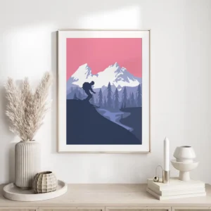 Ski Poster Mountain Flow15-A4