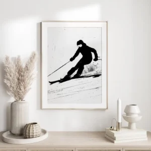 Ski Poster Silent Carve20-A4