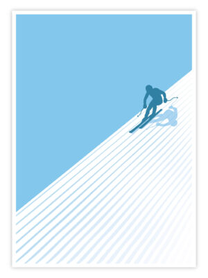 Ski-Poster-'Diagonal-Descent'-titelbild