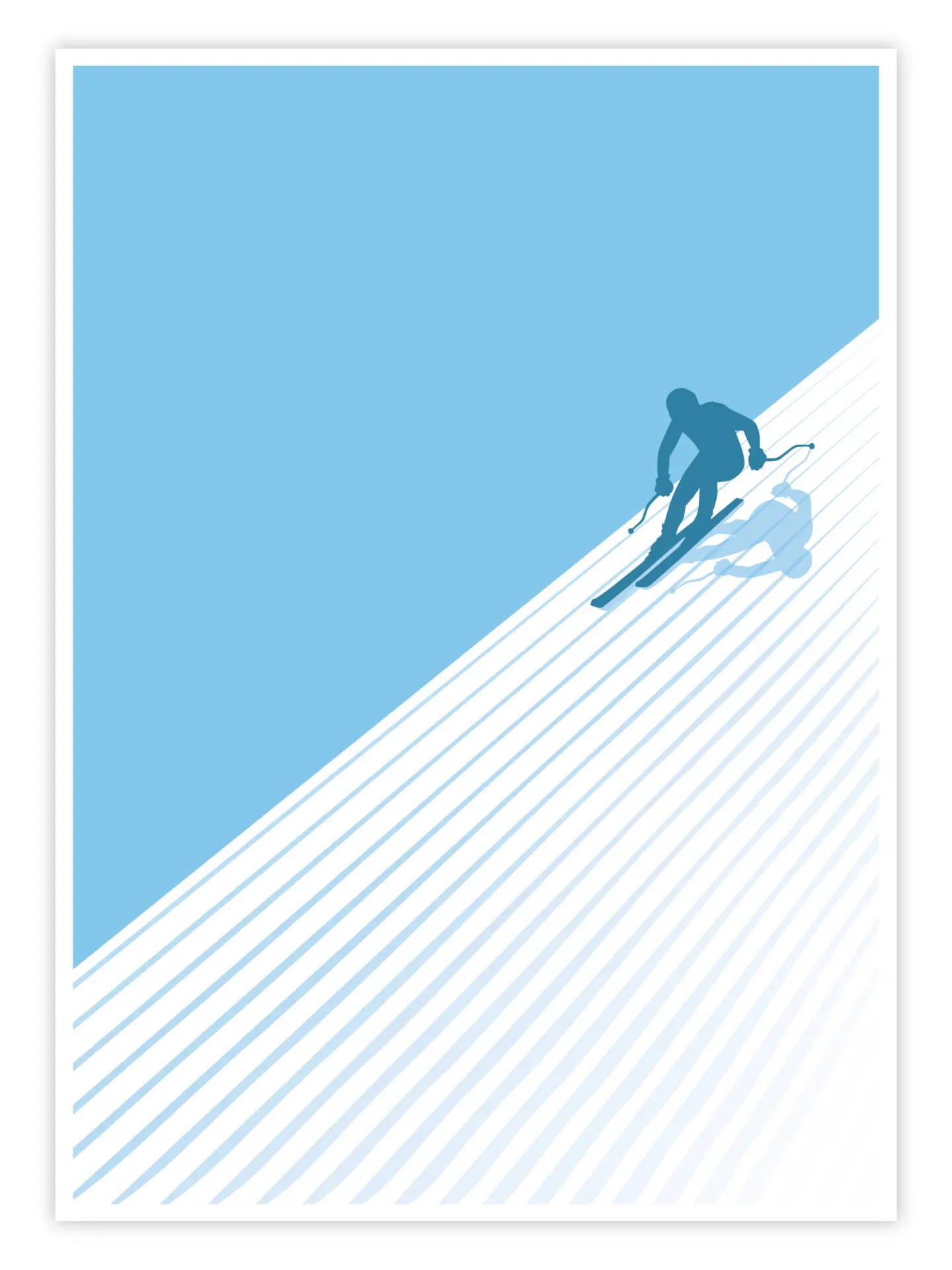 Ski-Poster-'Diagonal-Descent'-titelbild