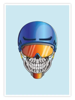 Ski Poster "Frozen Skull Rider"