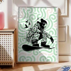Snowboard Poster „Urban Flow“