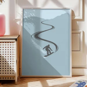 Snowboard Poster „Endless Line"