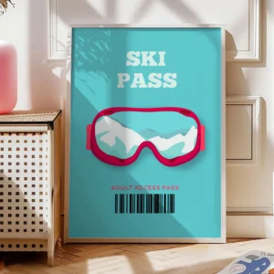Snowboard Poster „Snow Pass"