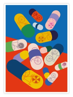 Fahrrad-Poster-„Bike-Pills“-titelbild