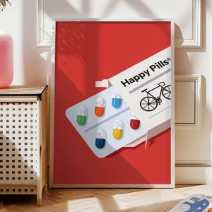 Fahrrad Poster „Happy Pills Blister“A1_056