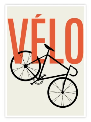 Fahrrad-Poster-„VÉLO“-titelbild