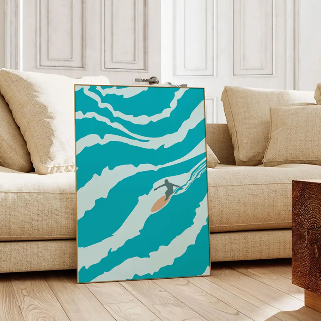 Surf Poster „Turquoise Wave Ride“ 2 Surf Poster „Turquoise Wave Ride“ – Bild 2