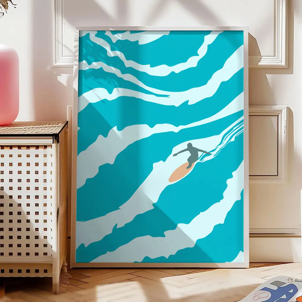 Surf Poster „Turquoise Wave Ride“ 3 Surf Poster „Turquoise Wave Ride“ – Bild 3
