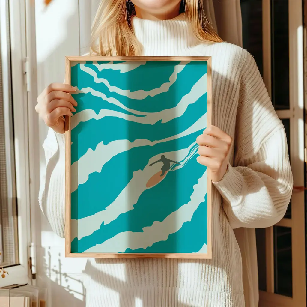 Surf Poster „Turquoise Wave Ride“ 5 Surf Poster „Turquoise Wave Ride“ – Bild 5