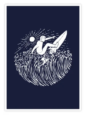 Surf Poster „Midnight Surf Spirit“ 