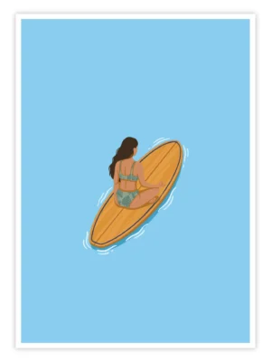 Surf-Poster-„Blue-Ocean-Silence“-Titelbild