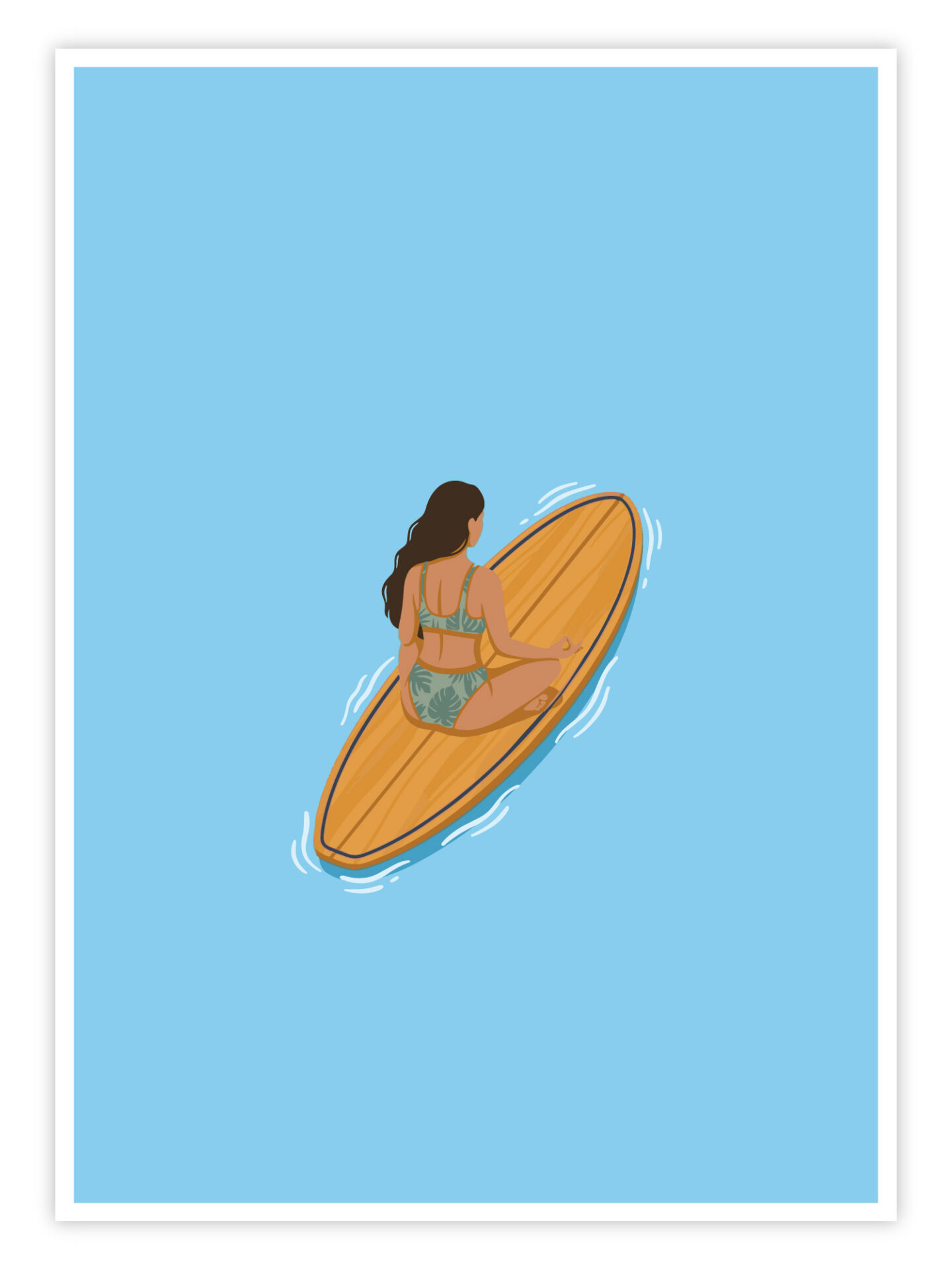 Surf Poster „Blue Ocean Silence“ 