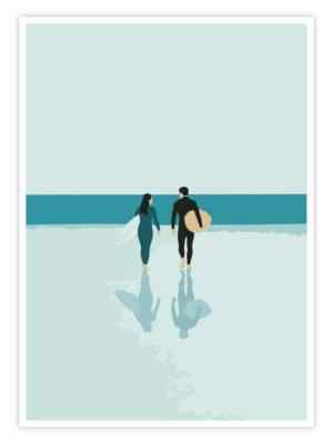 Surf-Poster-„Ocean-Together“-titelbild