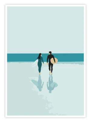 Surf-Poster-„Ocean-Together“-titelbild