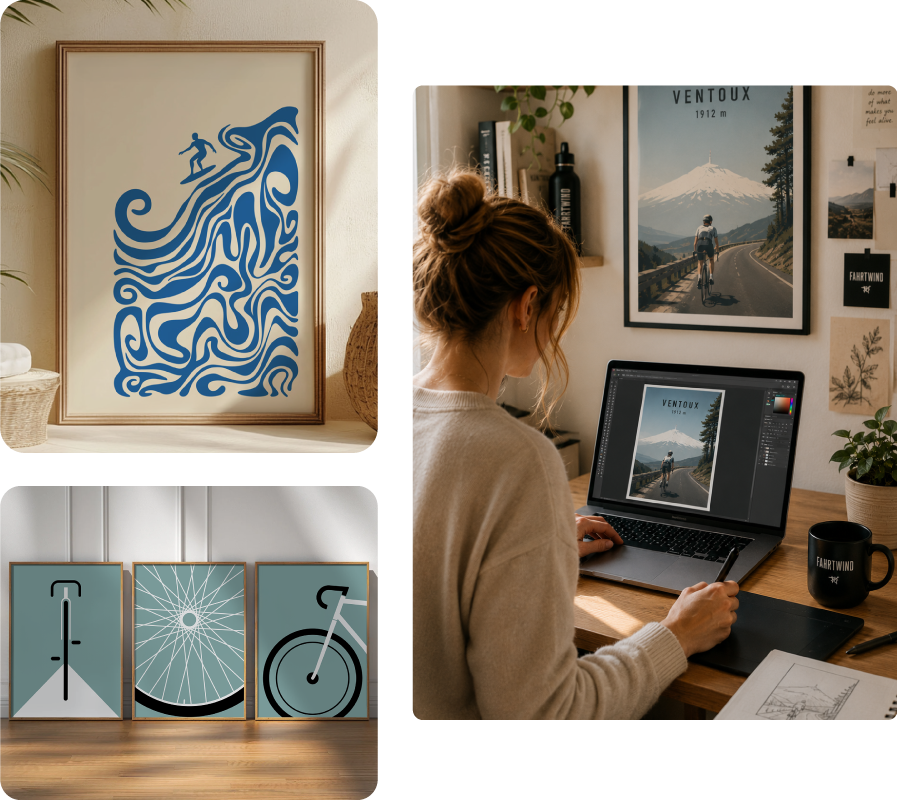 Dein Shop für Sport Wandbilder, kreative Bilder von Fahrtwind