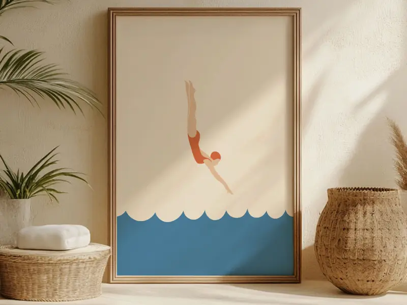 Poster und Bilder als perfekte Geschenke fuer Schwimmer