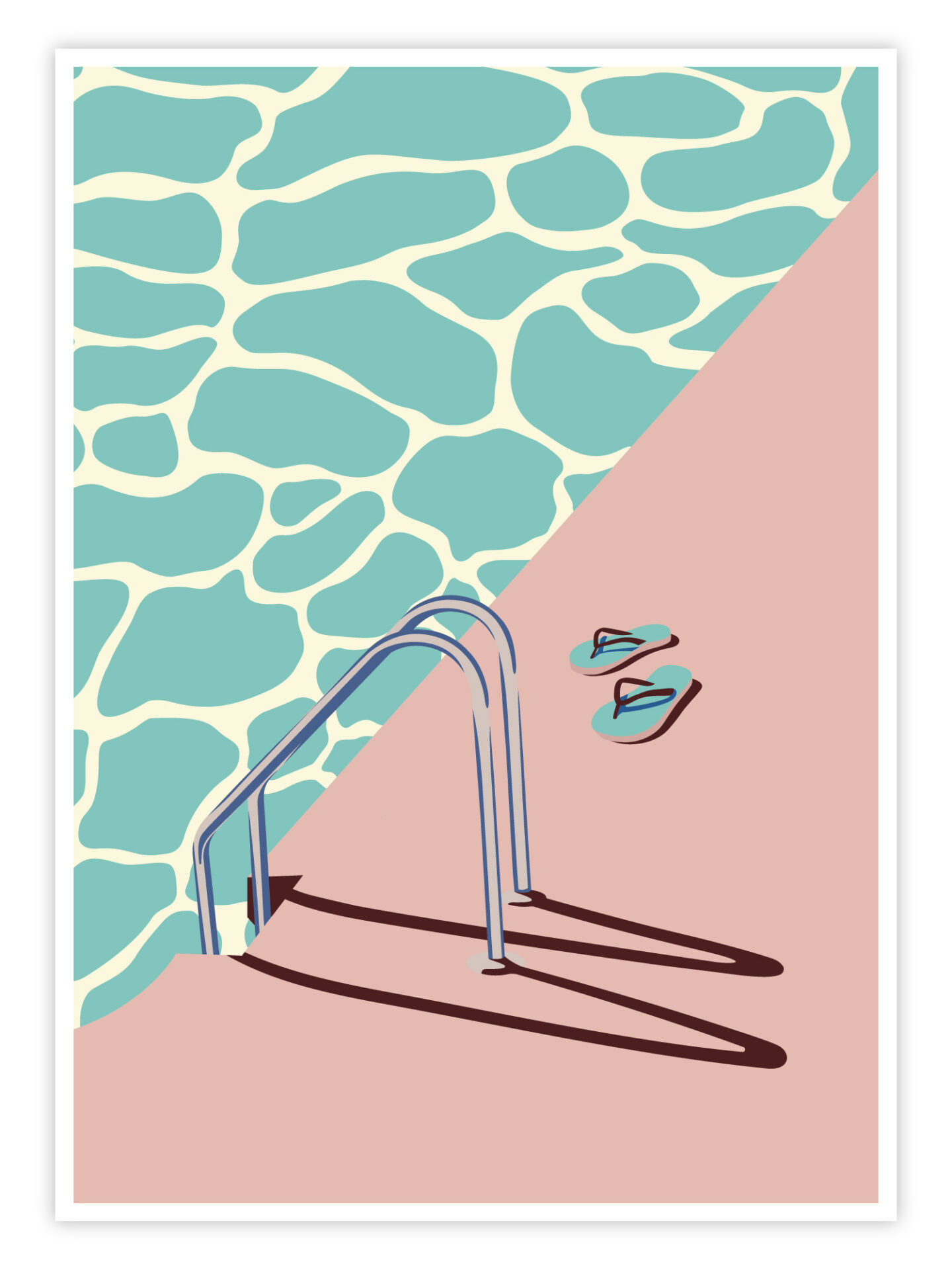 Schwimmen Poster „Poolside“