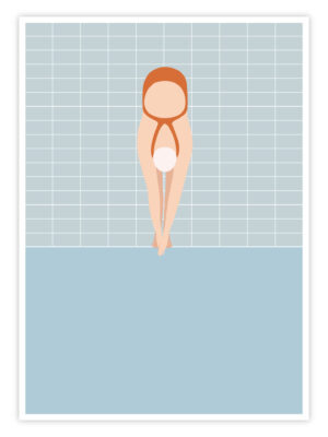 Schwimm Poster „Perfect Entry“