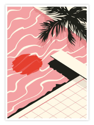 Schwimm Poster „Pink Horizon“