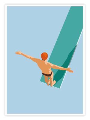 Schwimm-Poster-„Springboard“-Titelbild