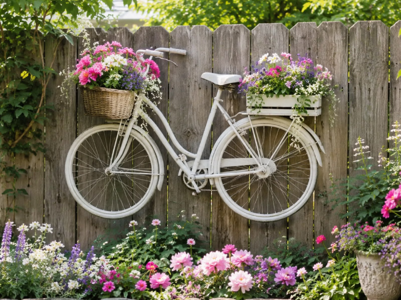 Die Liebe zum Fahrrad in den Garten bringen
