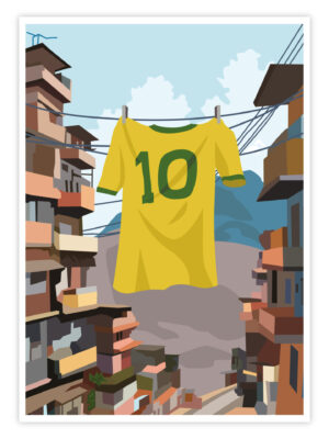 Fußball-poster-„favela-no.-10“-titel